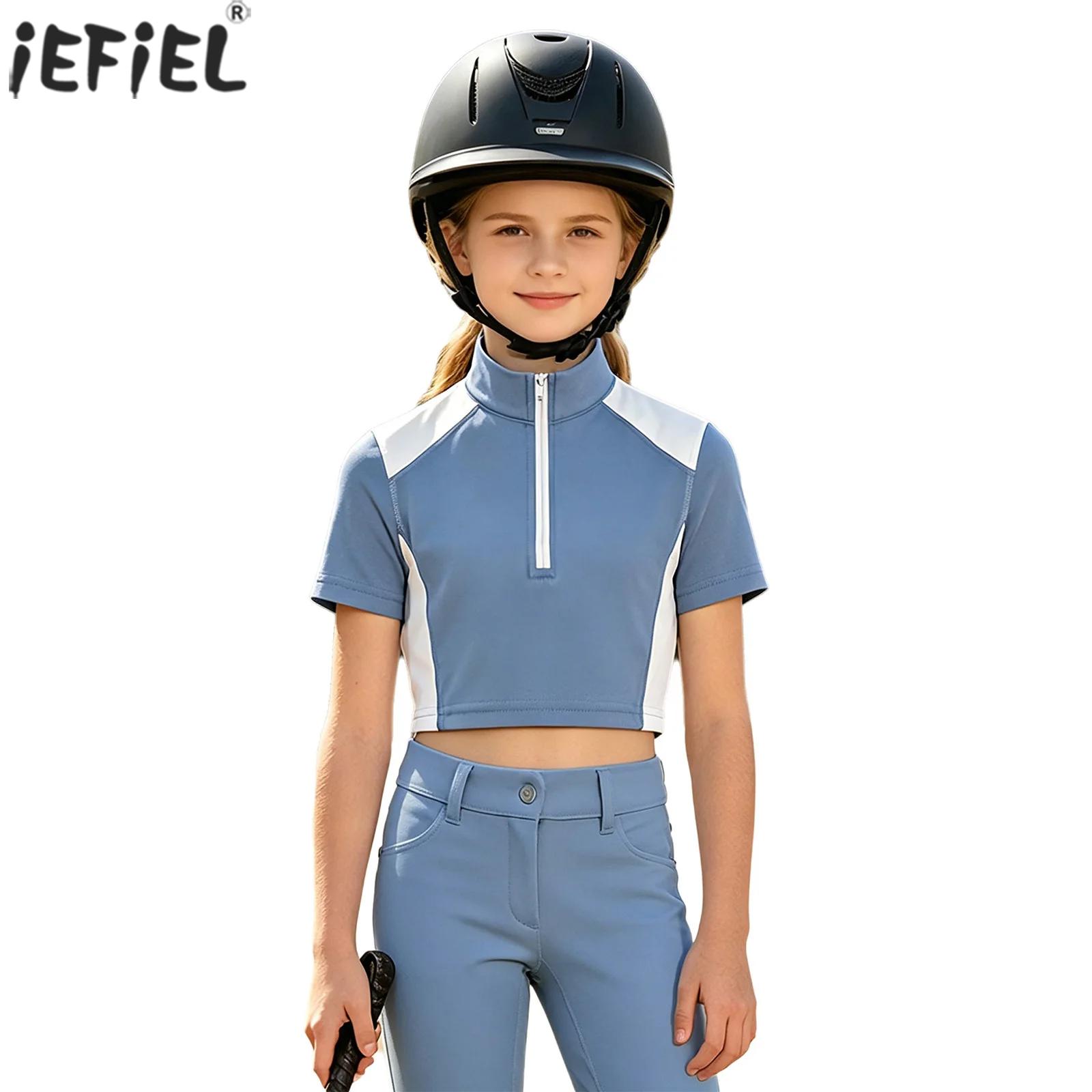 Summer Equestrian Clothing - Детская спортивная рубашка для девочек, одежда
