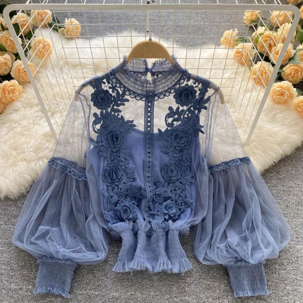 Summer Clothing Vintage - 2 шт./компл., кружевная пышная блузка с
