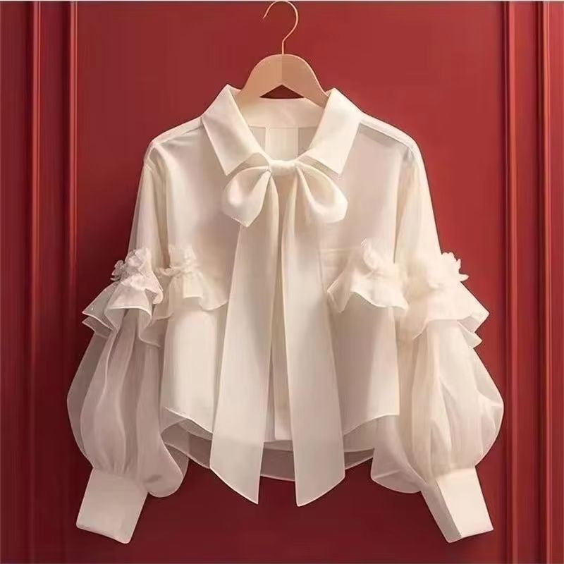Summer Kids Clothing - Новая женская блузка-рубашка с бантом и