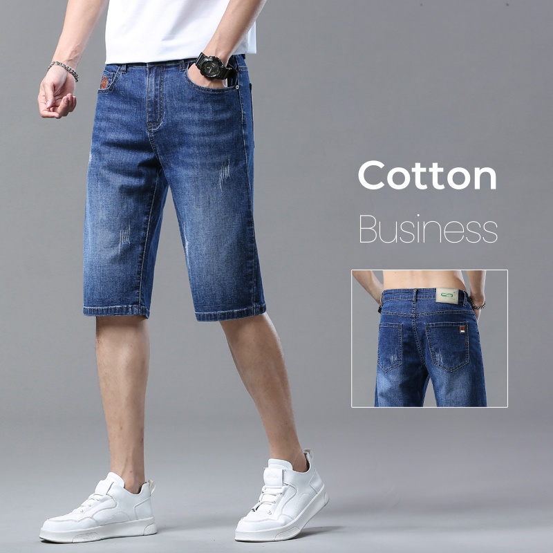Summer Clothing Office - Мужские шорты, летние прямые джинсовые шорты,