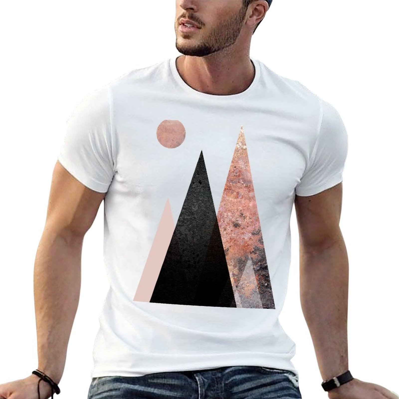 Summer Clothing Range - Футболка с изображением скандинавских гор, недорогая