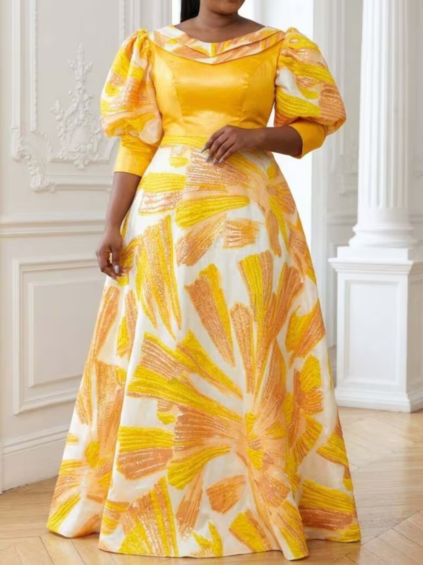 Summer Clothing For Older Women - Женское атласное платье макси больших размеров