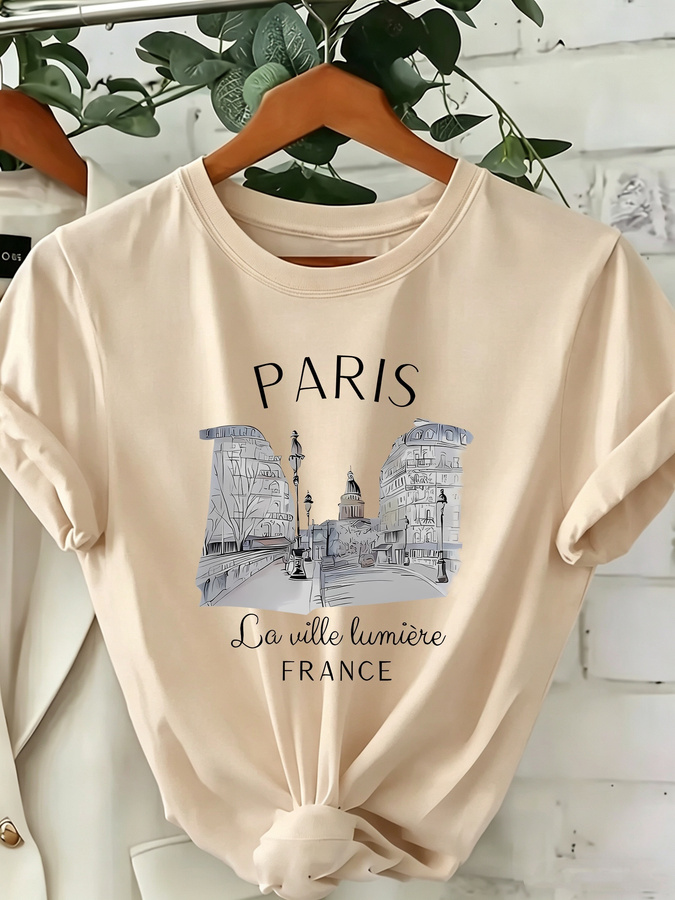Summer Clothing Trends 2025 Women'S - Новая женская футболка с круглым вырезом