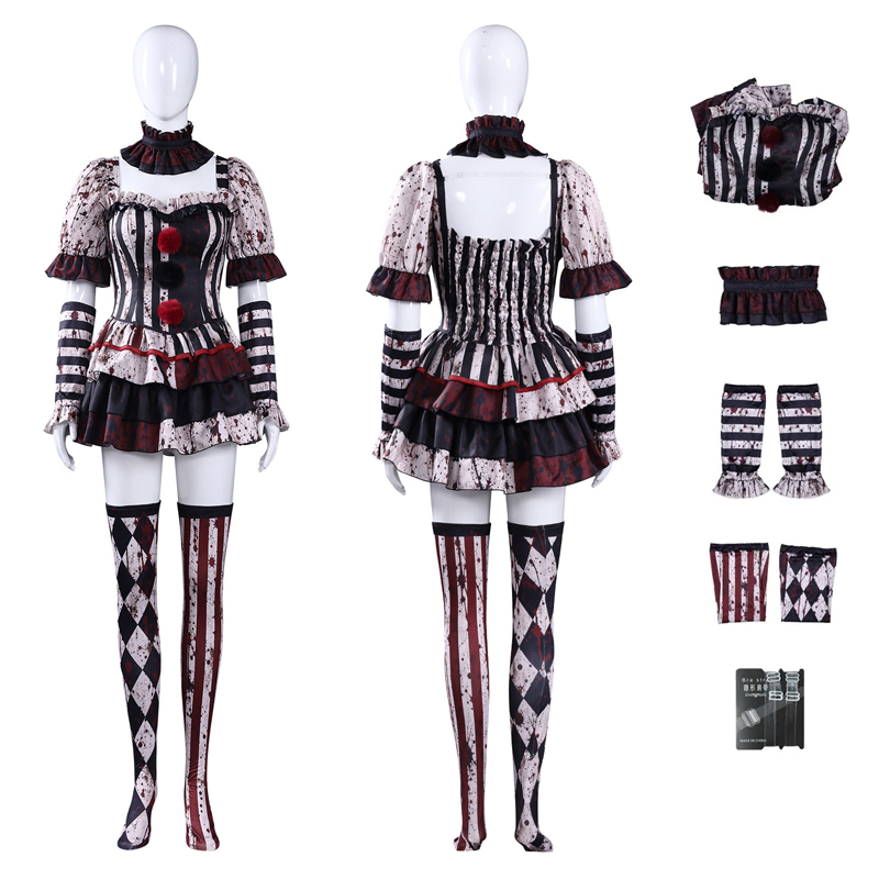 Romper Playsuit Women - Женский костюм клоуна для косплея, цирковое