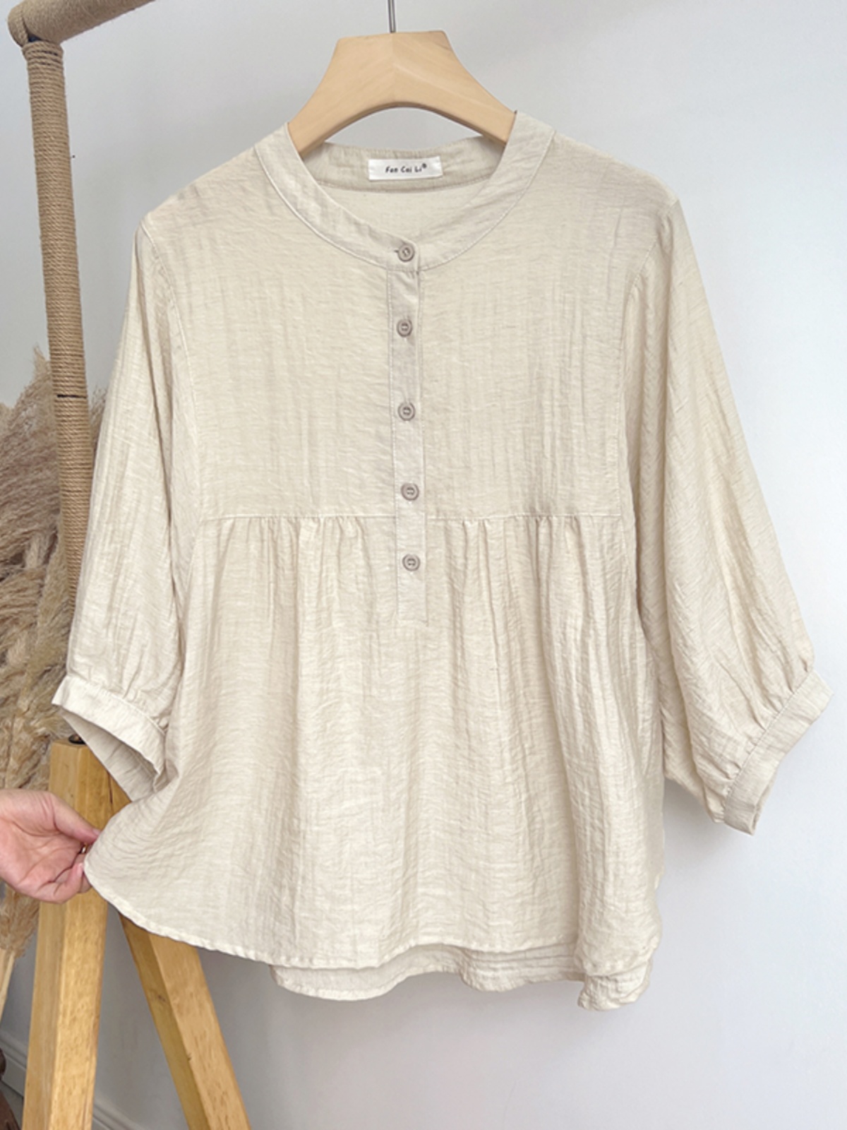 Japan Summer Clothing Women - Женские свободные тонкие рубашки с круглым