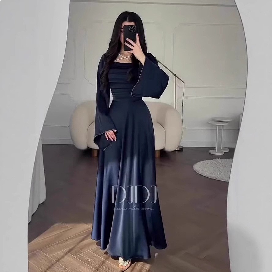 Summer Clothing For Older Women - Винтажное элегантное платье с длинным рукавом,