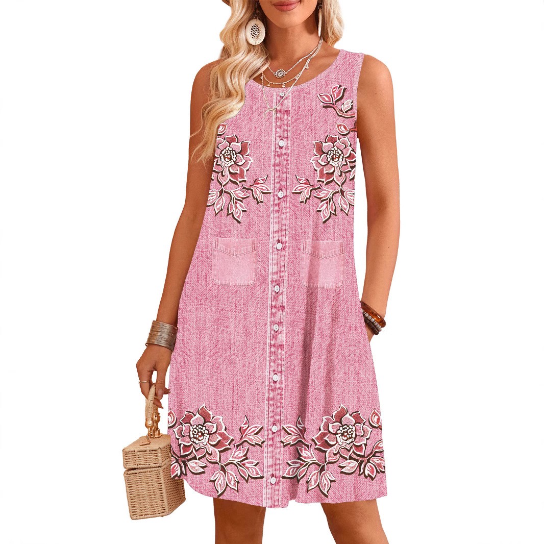 Летнее женское платье с круглы – обзор и цена Sundress Midi Floral