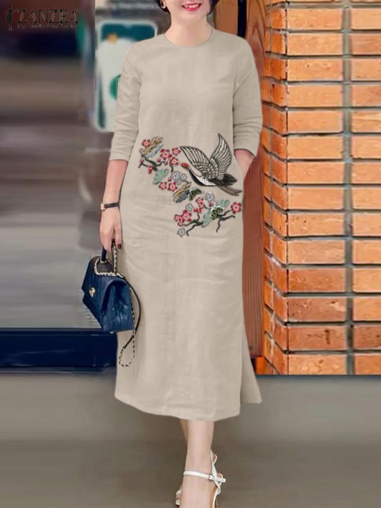 ZANZEA женский винтажный сараф – обзор и цена Sundress Midi Floral
