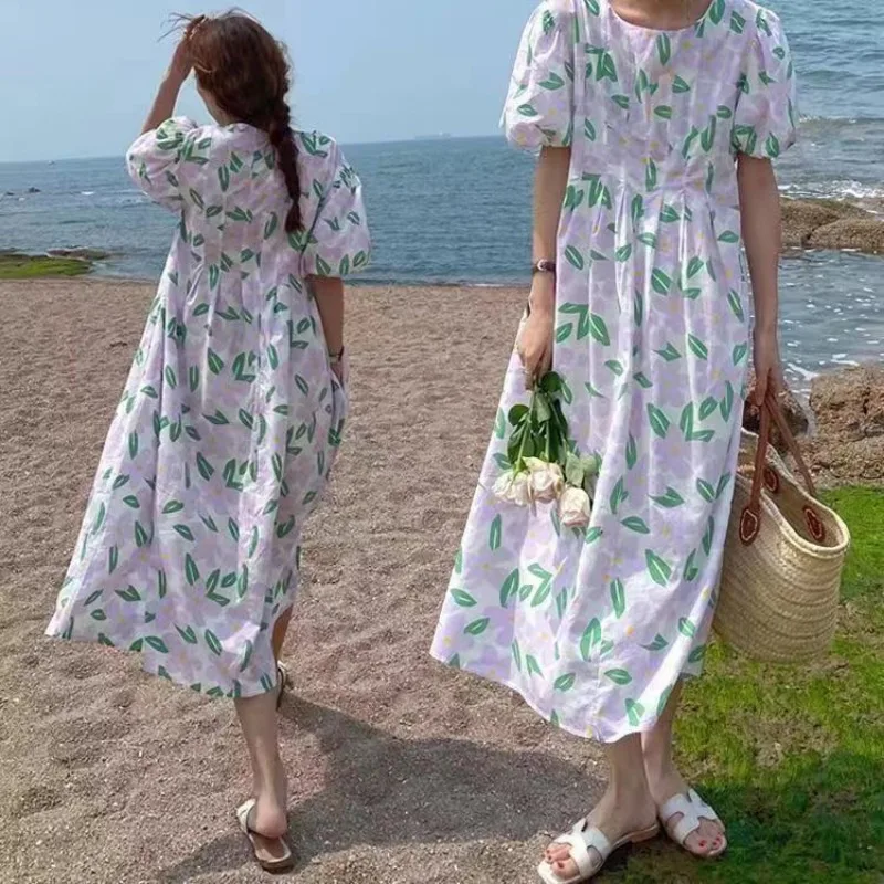 Летние длинные платья с круглы – обзор и цена Sundress Midi Floral
