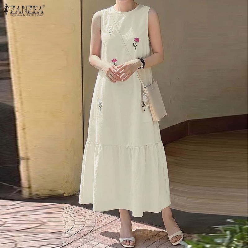 Модный летний сарафан ZANZEA,  – обзор и цена Sundress Midi Floral