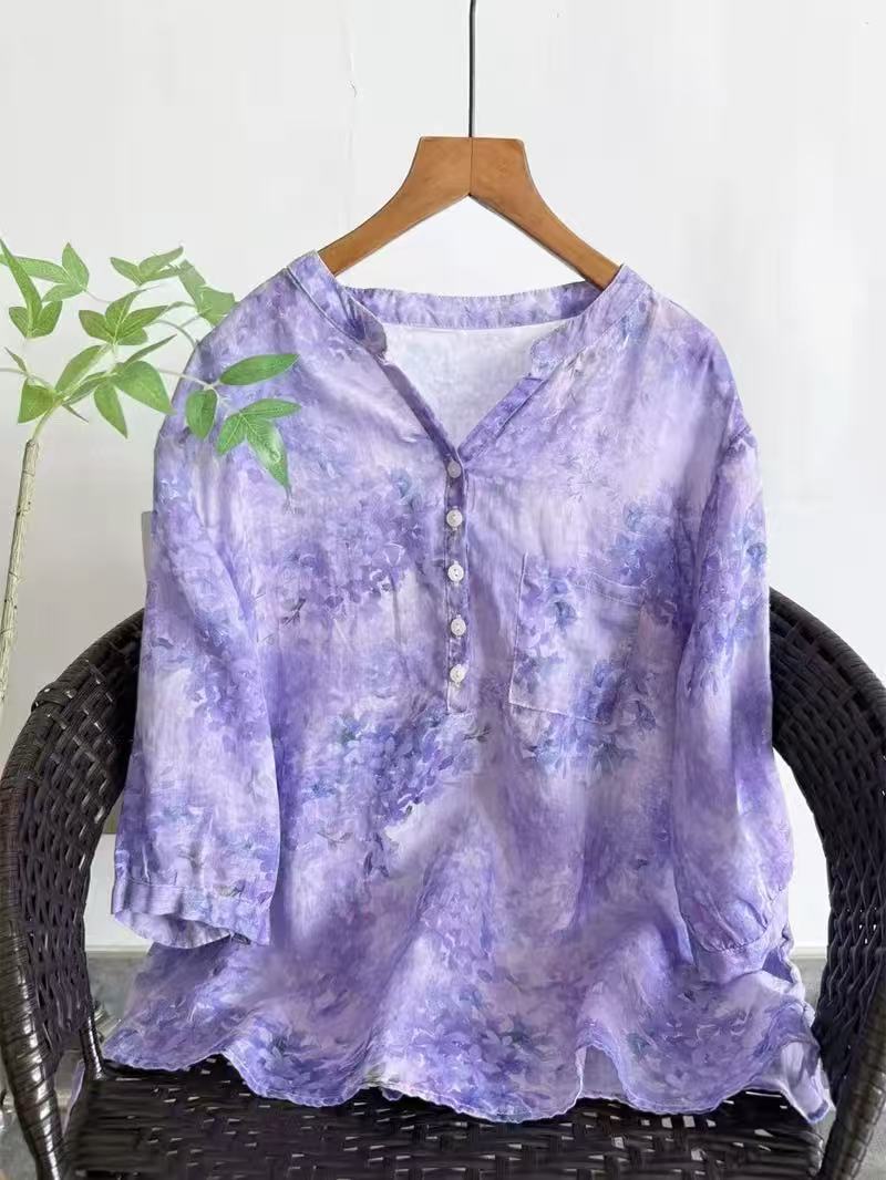 100% рамиевые рубашки для женщ – обзор и цена Japan Summer Clothing Women